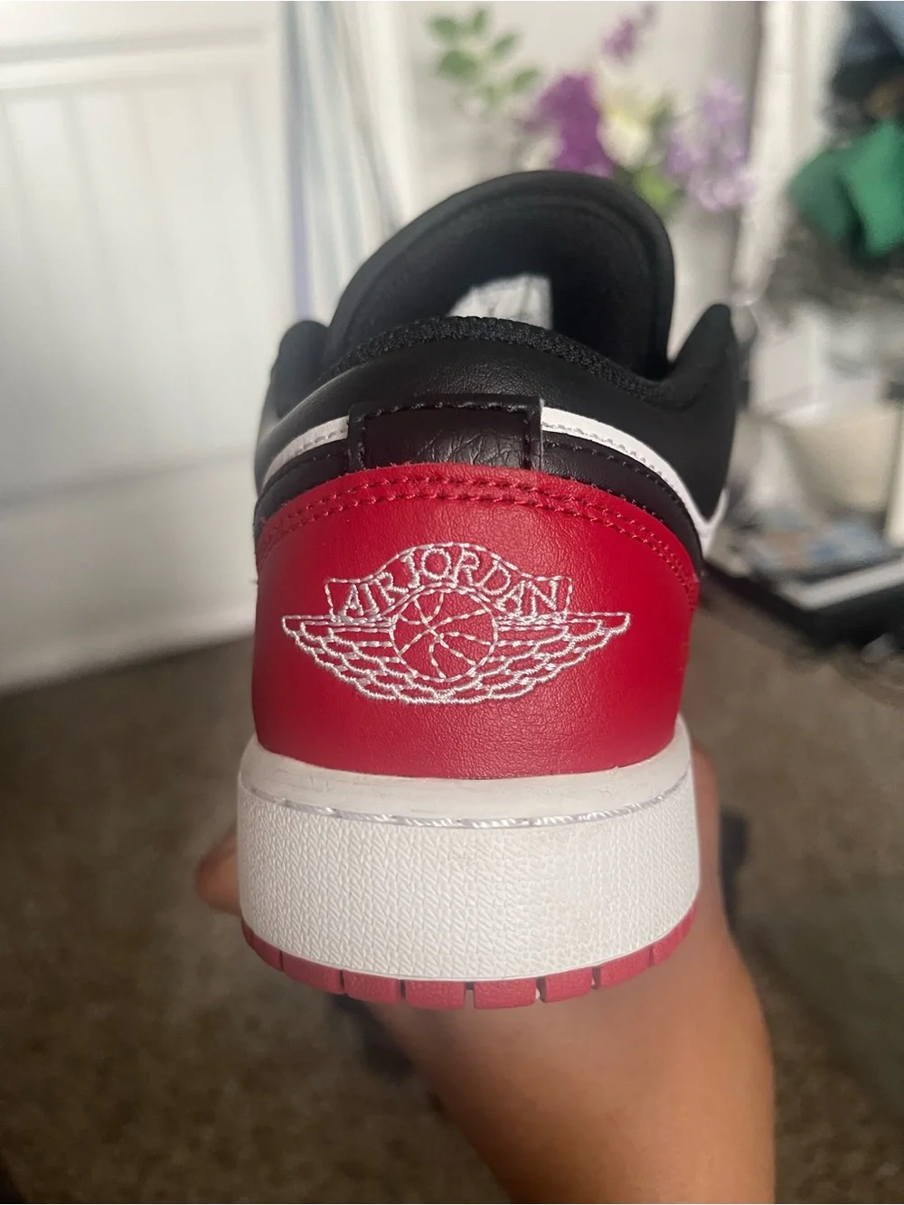 Nike Air Jordan 1 Low GS Black/White/Red Big Kids
